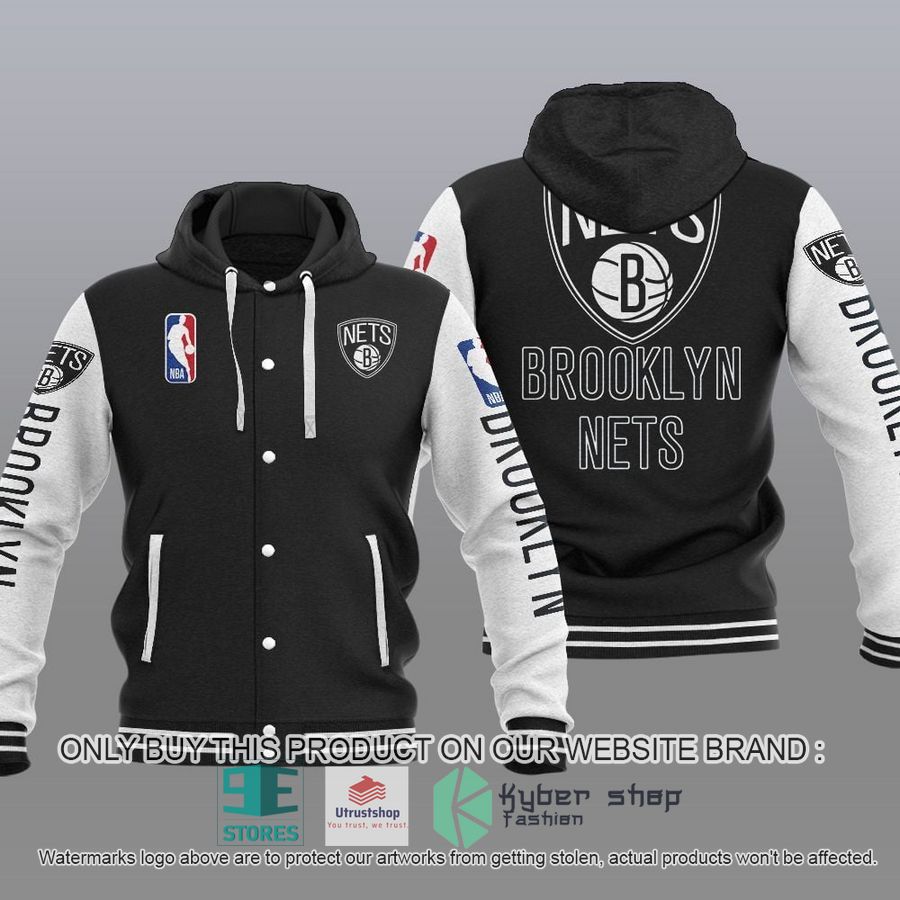 brooklyn nets nba baseball hoodie jacket 1 16615