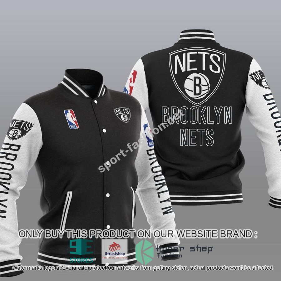 brooklyn nets nba baseball jacket 1 5780