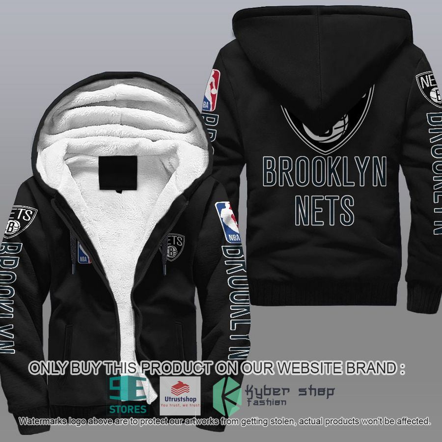 brooklyn nets nba fleece hoodie 1 2711