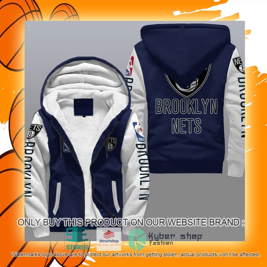 NEW Brooklyn Nets 3D Fleece Hoodie 11 brooklyn nets nba fleece hoodie 11 46043