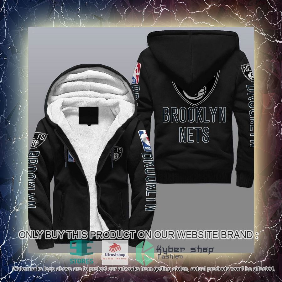 NEW Brooklyn Nets 3D Fleece Hoodie 13 brooklyn nets nba fleece hoodie 13 74076