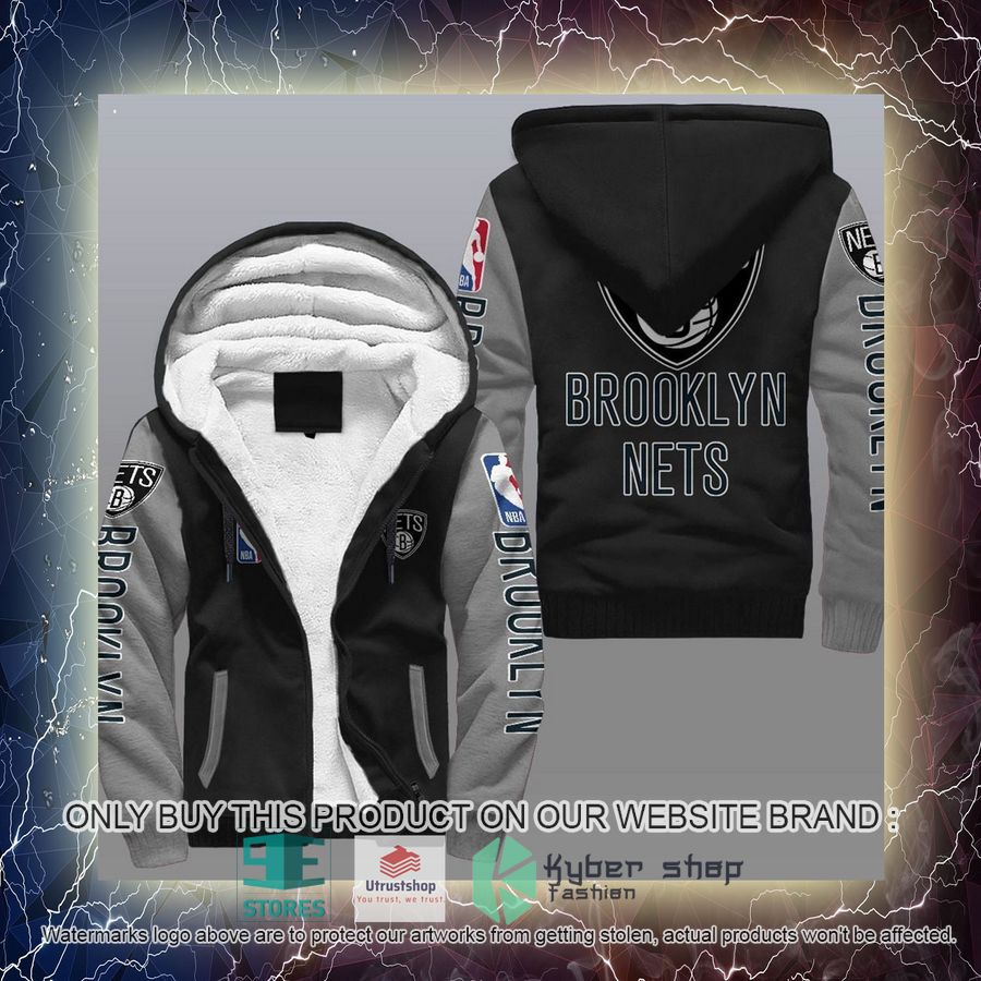 NEW Brooklyn Nets 3D Fleece Hoodie 14 brooklyn nets nba fleece hoodie 14 65919