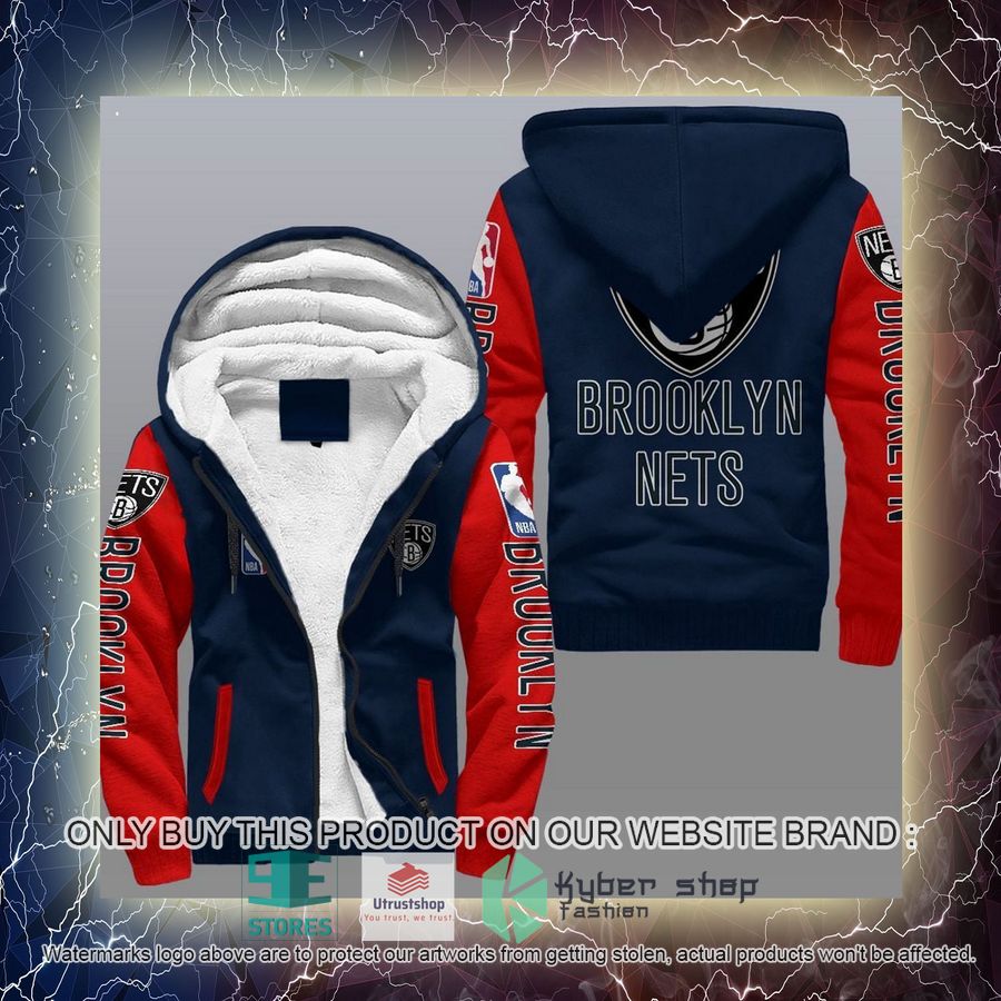 NEW Brooklyn Nets 3D Fleece Hoodie 16 brooklyn nets nba fleece hoodie 16 19055