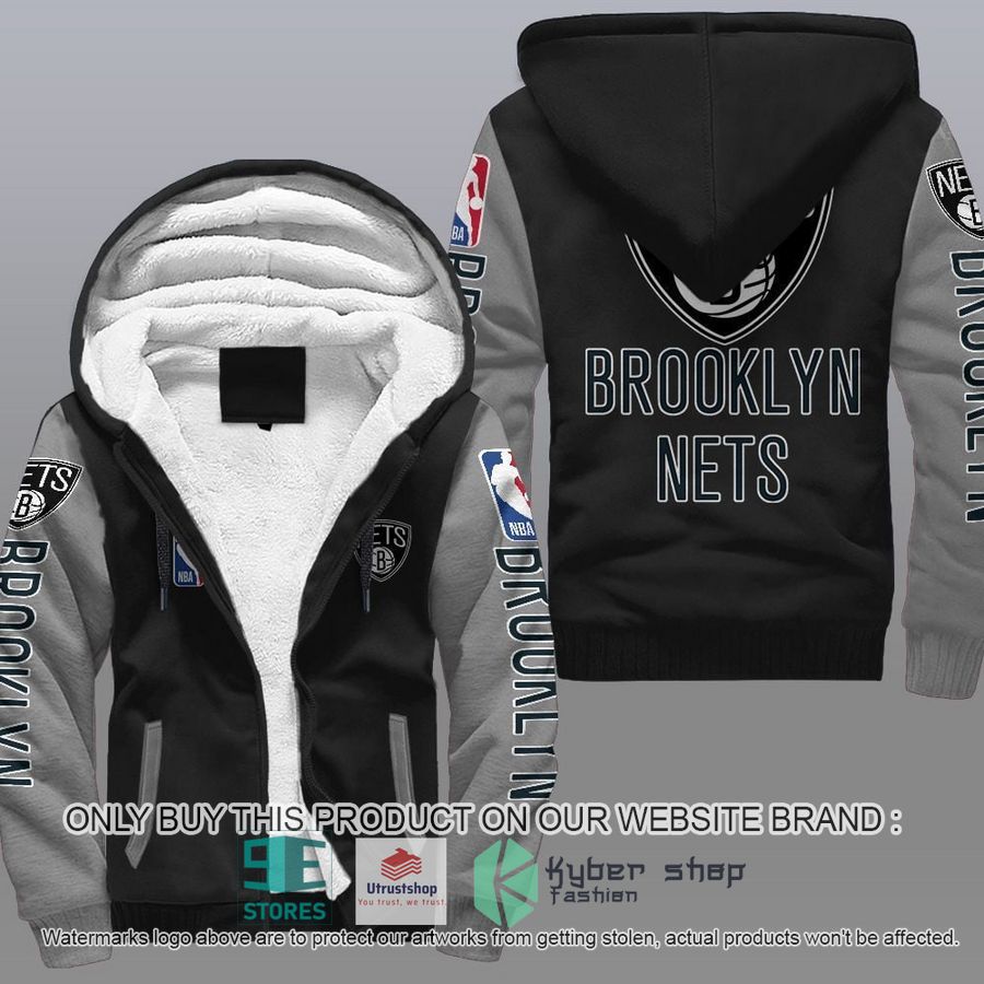 brooklyn nets nba fleece hoodie 2 45174