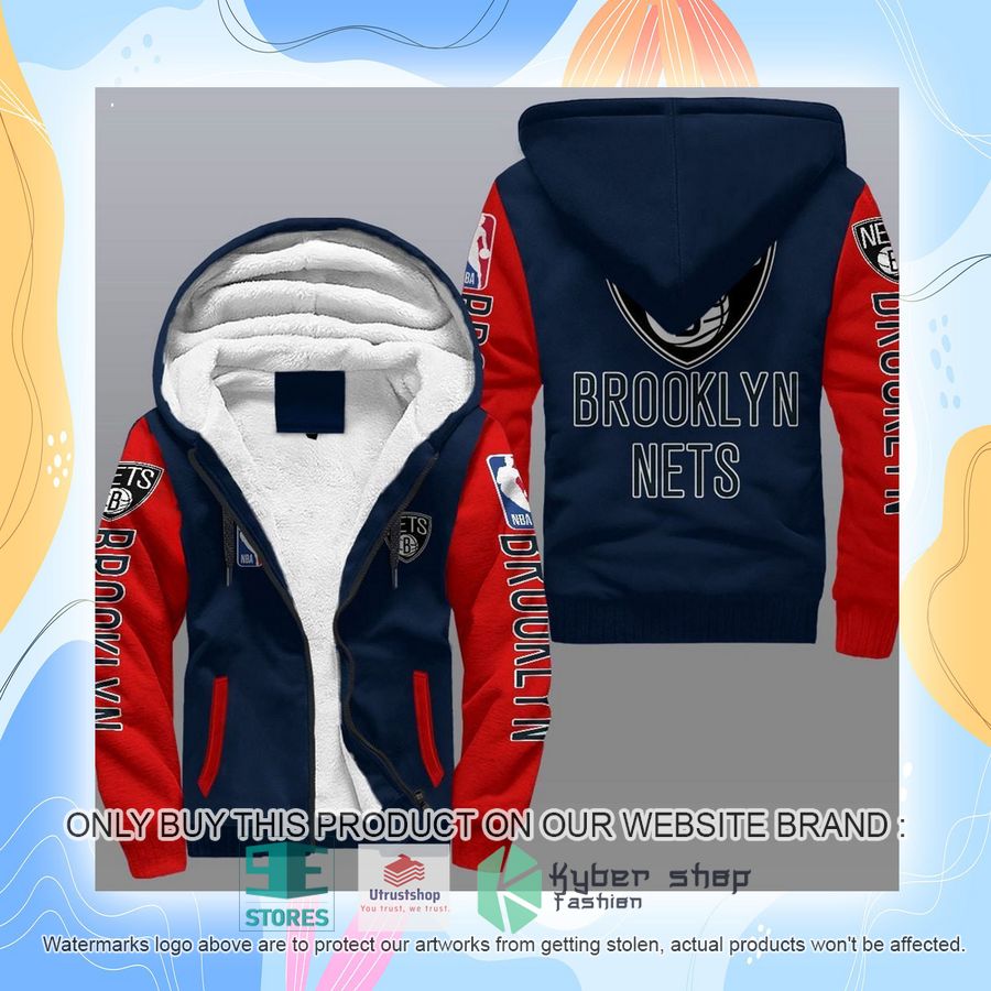NEW Brooklyn Nets 3D Fleece Hoodie 8 brooklyn nets nba fleece hoodie 8 95975