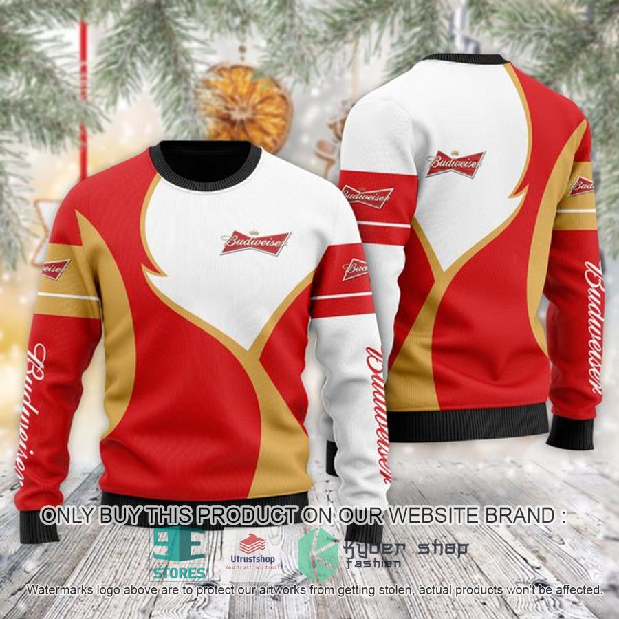 budweiser beer ugly christmas sweater 1 48104