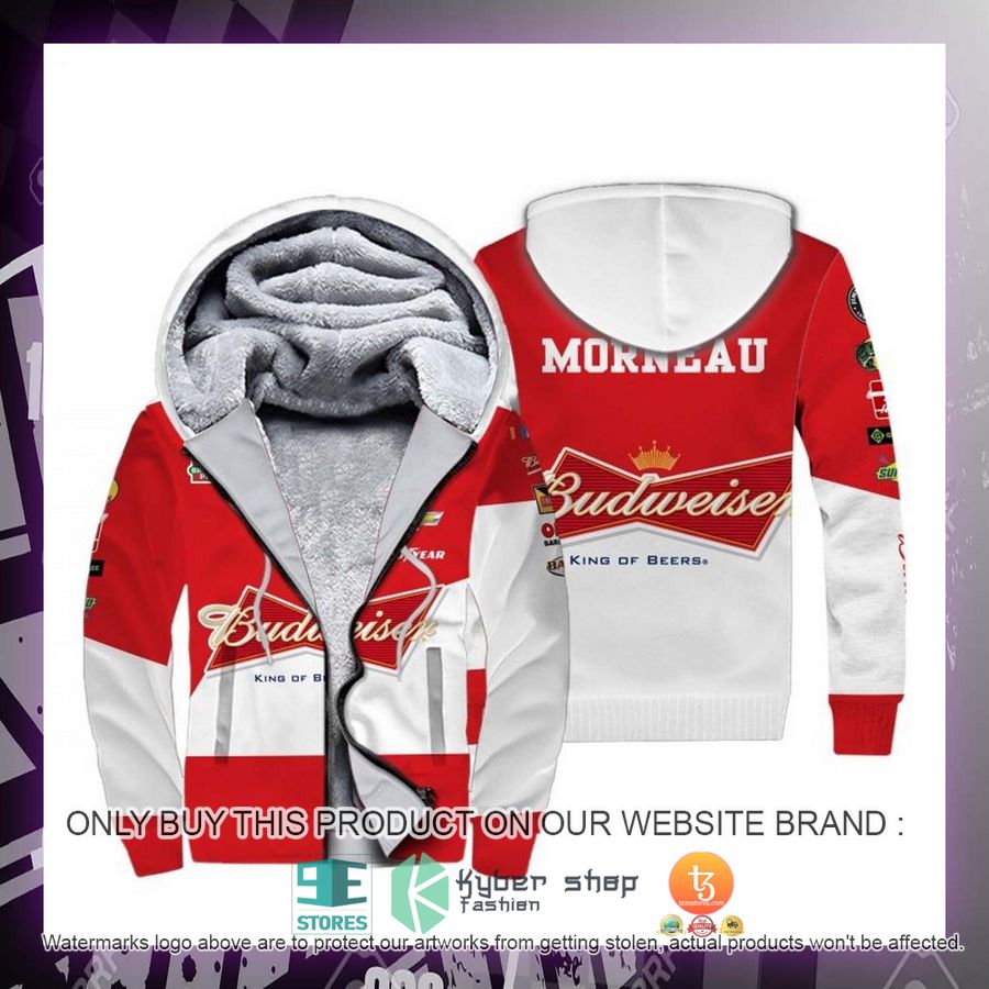 HOT Budweiser Kevin Harvick Racing Fleece Zipper Hoodie 2 budweiser kevin harvick racing fleece hoodie 2 99119