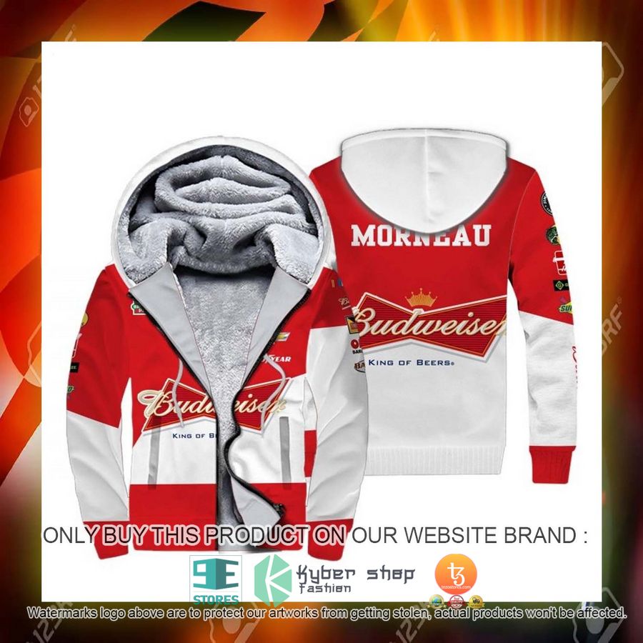 HOT Budweiser Kevin Harvick Racing Fleece Zipper Hoodie 3 budweiser kevin harvick racing fleece hoodie 3 39864
