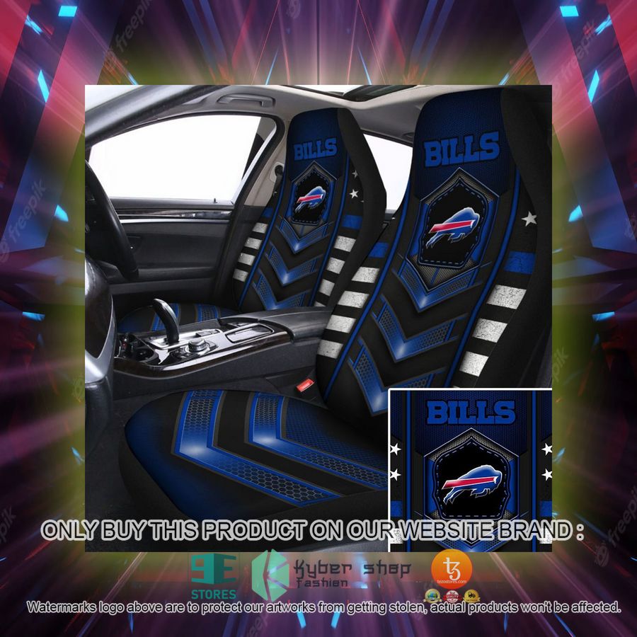 buffalo bills electric blue car seat covers 2 75431