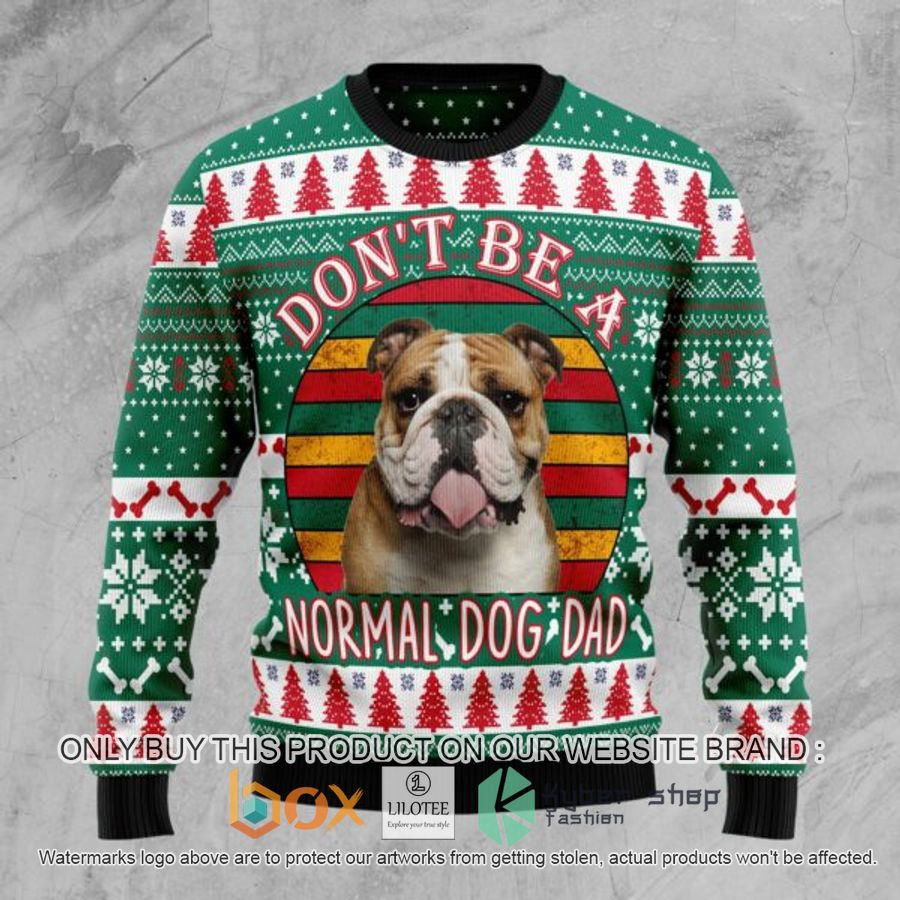 bulldog dog dad ugly christmas sweatshirt 1 16640