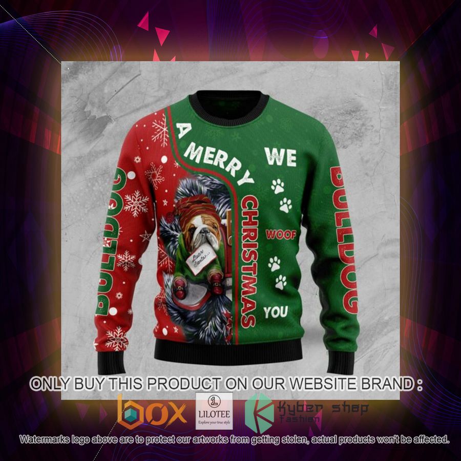 Bulldog Ugly Christmas Sweatshirt 3 bulldog ugly christmas sweatshirt 3 92530