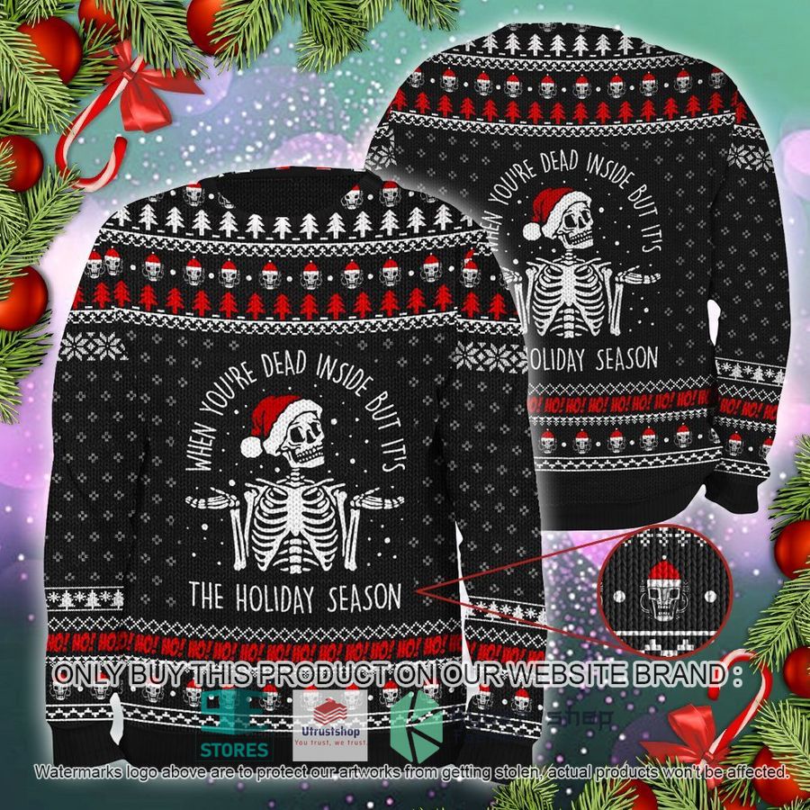 NEW But It's Holiday Season Skull Ugly Sweater 7 but its holiday season skull ugly christmas sweater 1 62202