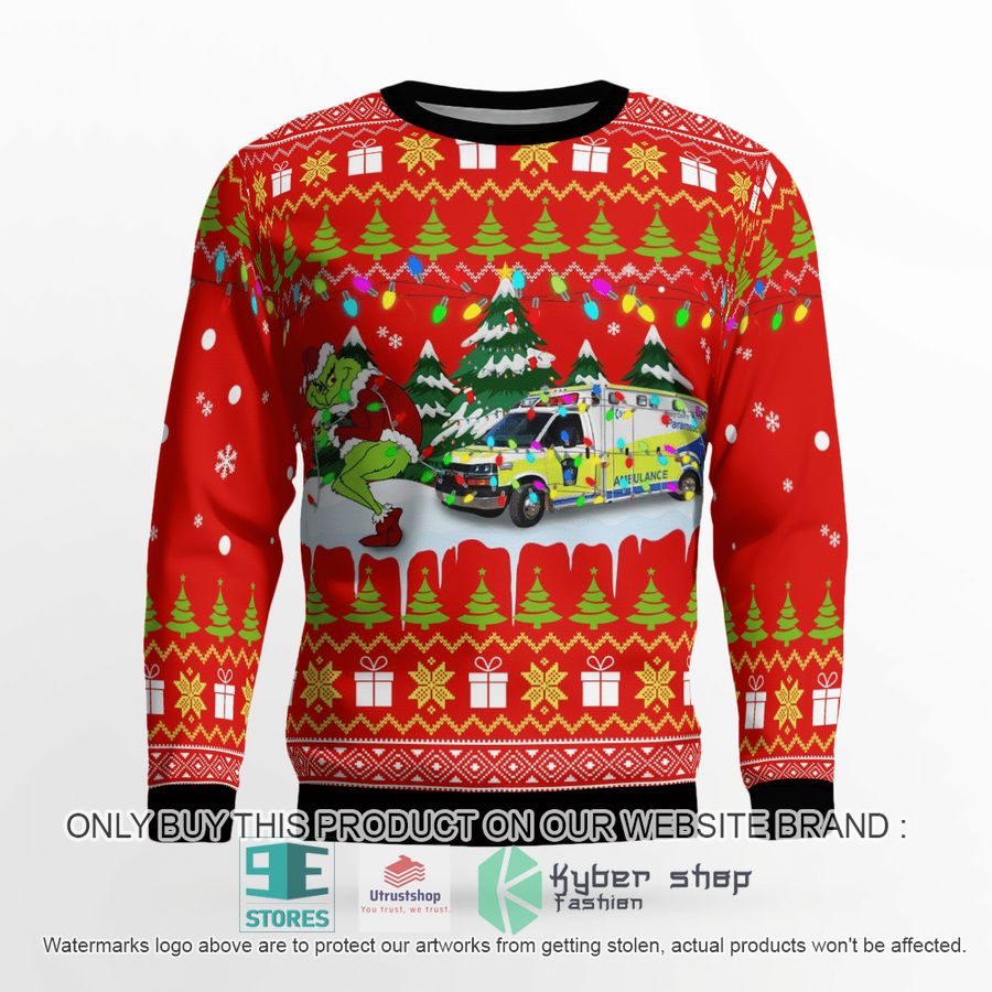 canada grey county paramedics christmas sweater 2 82519