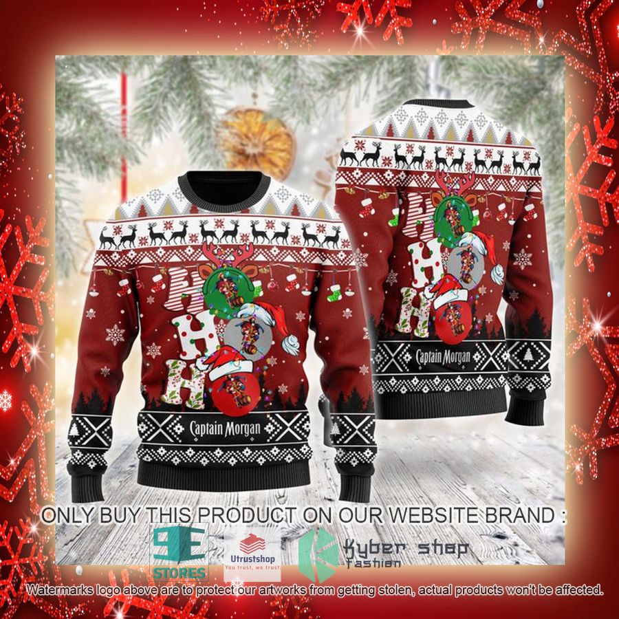NEW Captain Morgan Ho Ho Ho Christmas Ugly Sweater 3 captain morgan ho ho ho ugly christmas sweater 3 87272