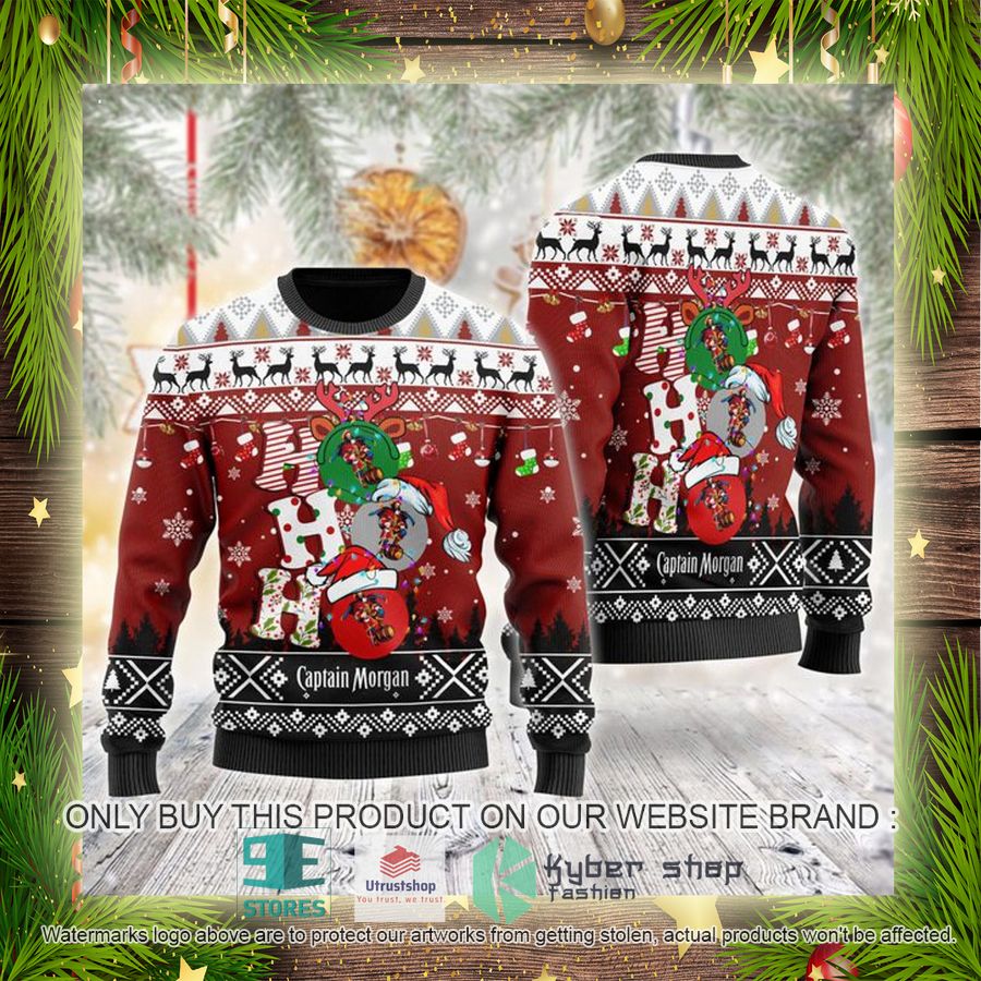 NEW Captain Morgan Ho Ho Ho Christmas Ugly Sweater 4 captain morgan ho ho ho ugly christmas sweater 4 19354