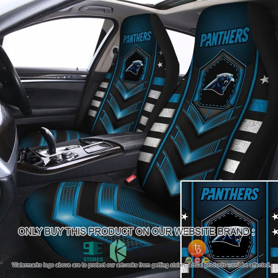 carolina panthers blue black car seat covers 1 37138