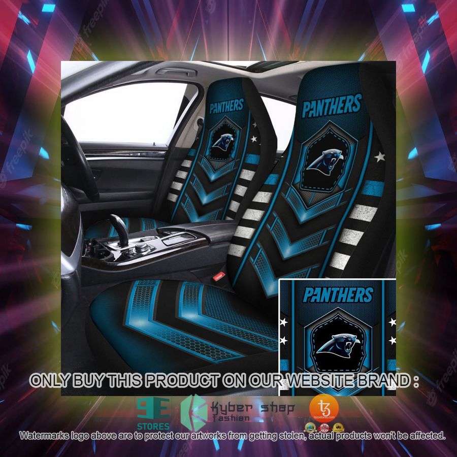 carolina panthers blue black car seat covers 2 18354