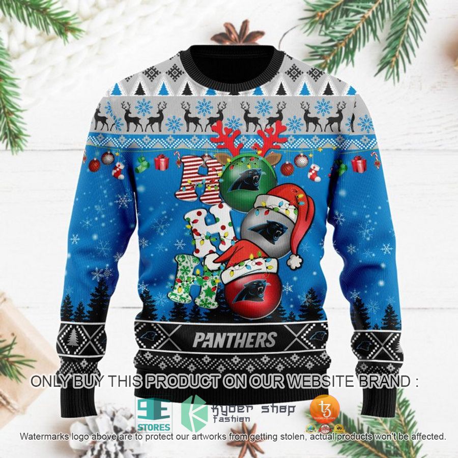 carolina panthers christmas decor nfl ugly christmas sweater 1 87232