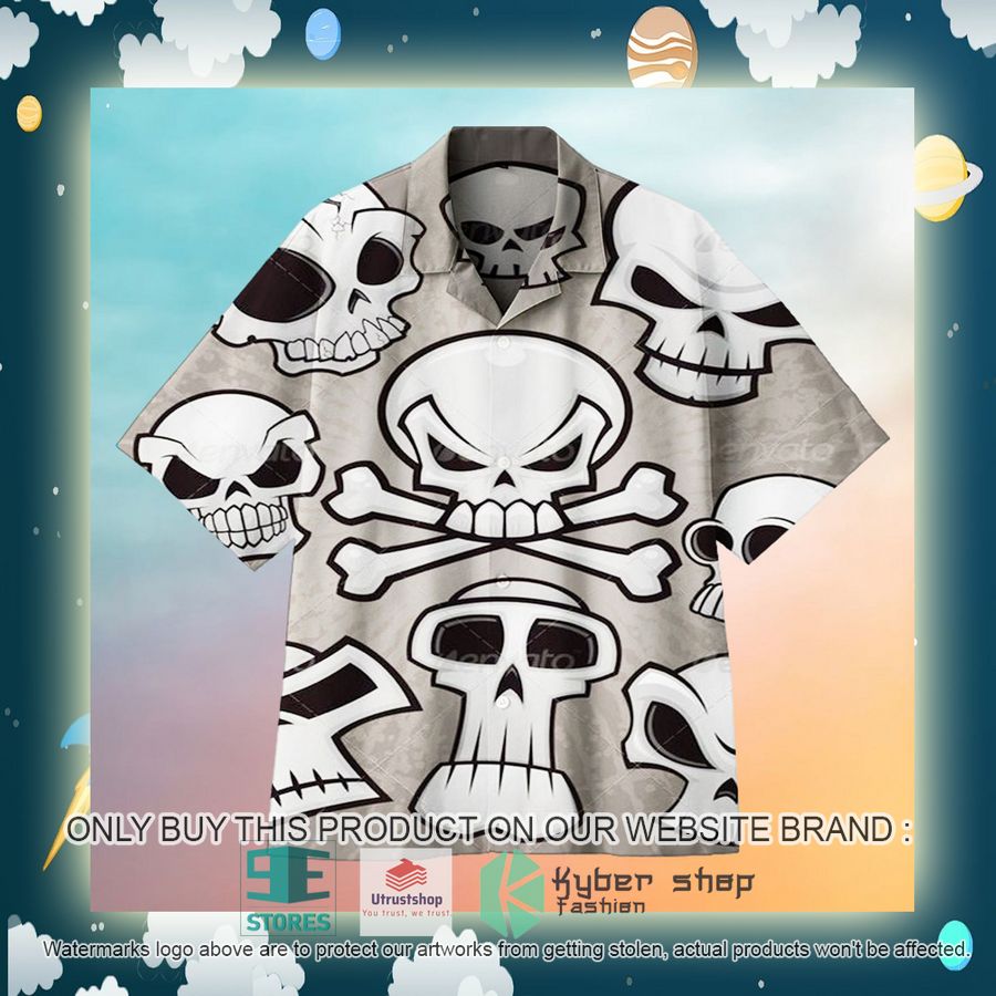 NEW Cartoon Skull Hawaii Shirt 2 cartoon skull hawaiian shirt 2 25014