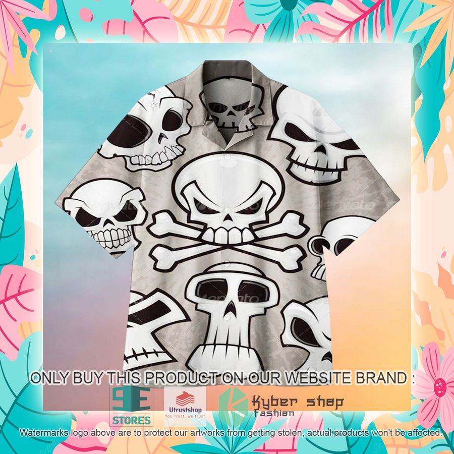 NEW Cartoon Skull Hawaii Shirt 4 cartoon skull hawaiian shirt 4 30637