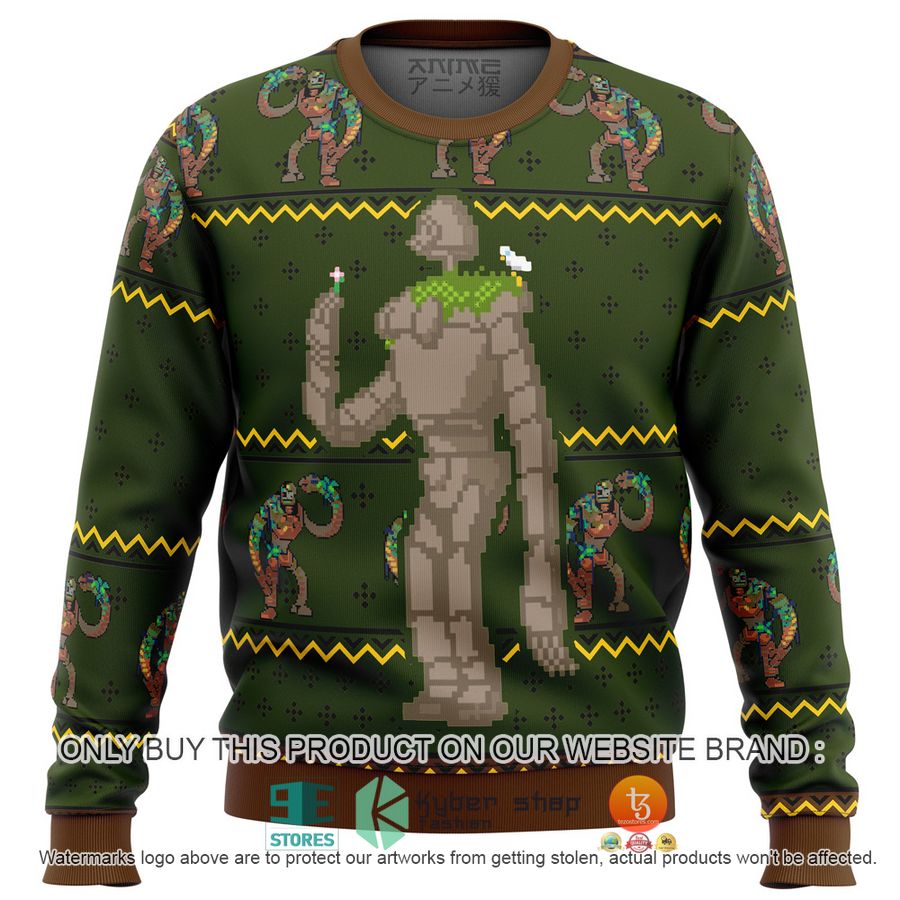 HOT Castle In The Sky Laputan Robot Soldier Ugly Christmas Sweater 9 castle in the sky laputan robot soldier knitted wool sweater 1 53918