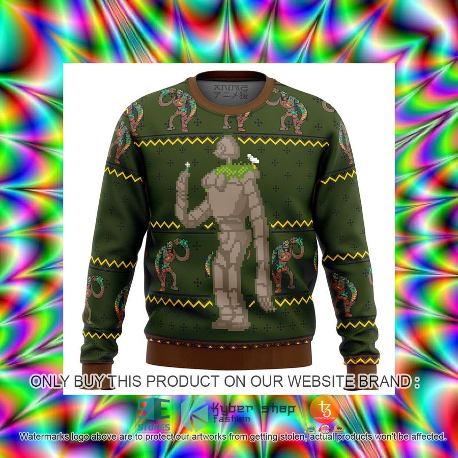 HOT Castle In The Sky Laputan Robot Soldier Ugly Christmas Sweater 3 castle in the sky laputan robot soldier knitted wool sweater 3 77641