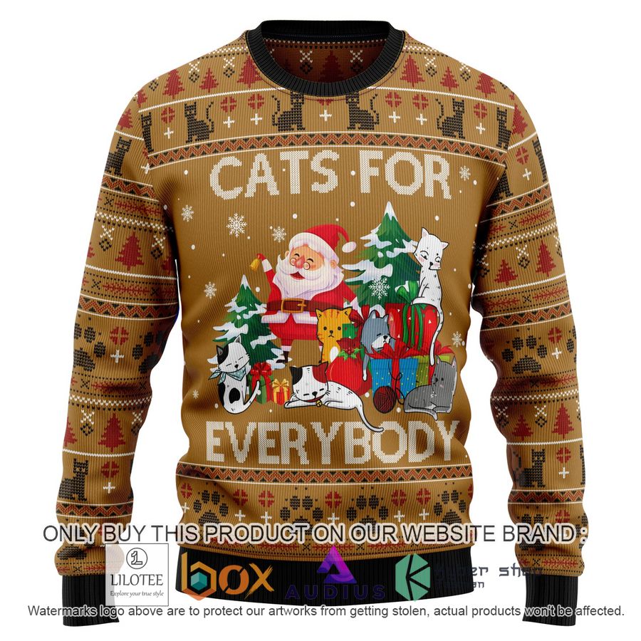 cats for everybody ugly christmas sweater 1 14783