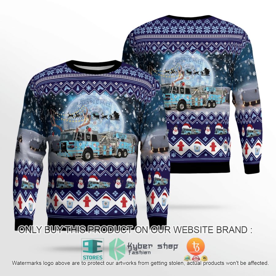 chapel hill fire department christmas sweater 2 7929