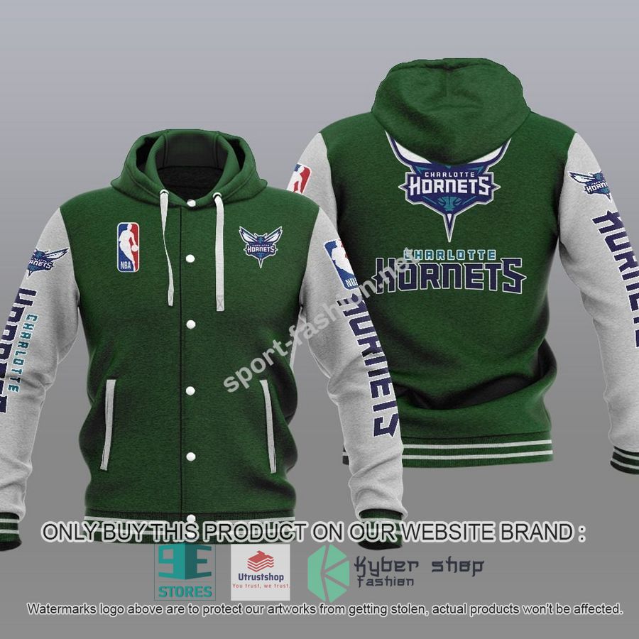 NEW Charlotte Hornets Varsity Hoodie Jacket 5 charlotte hornets nba baseball hoodie jacket 5 34161