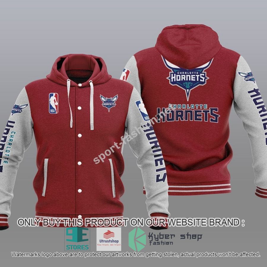 NEW Charlotte Hornets Varsity Hoodie Jacket 6 charlotte hornets nba baseball hoodie jacket 6 87771