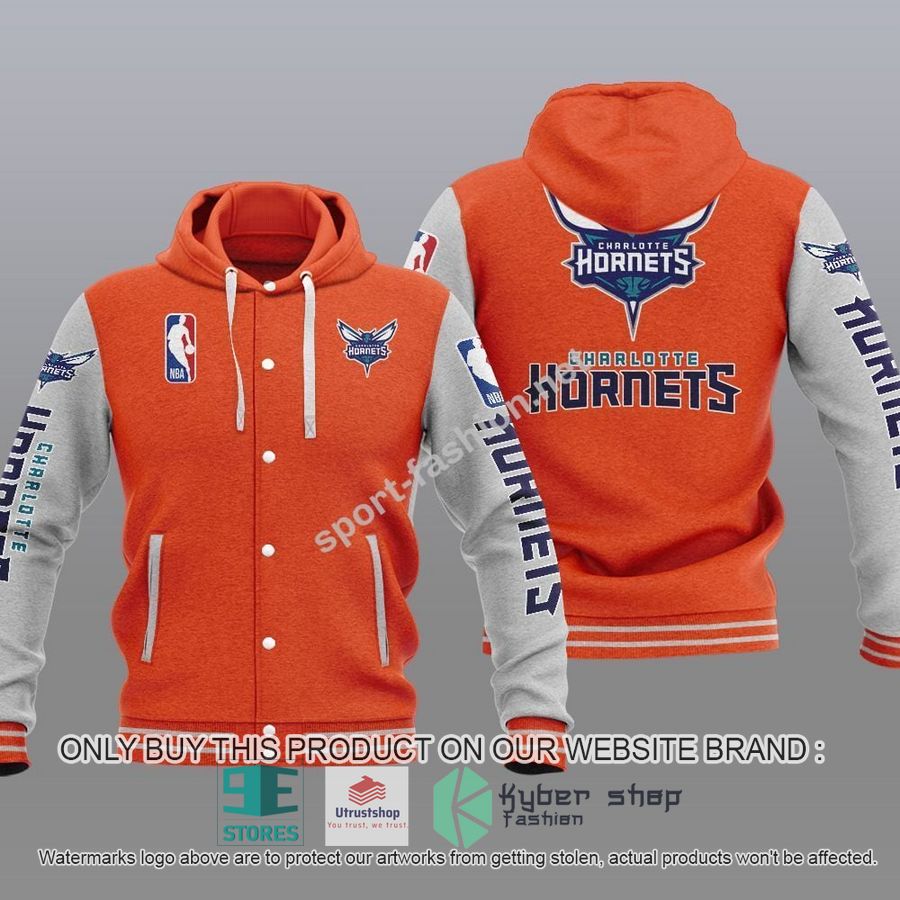 NEW Charlotte Hornets Varsity Hoodie Jacket 7 charlotte hornets nba baseball hoodie jacket 7 43638