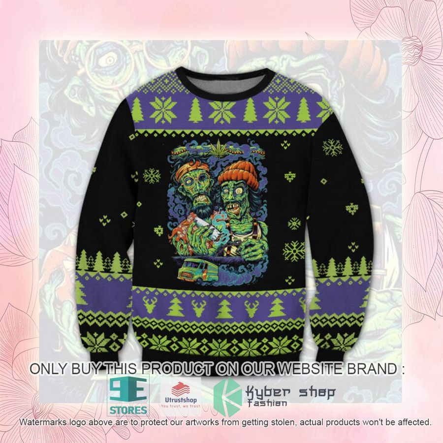 NEW Cheech & Chong Halloween Ugly Sweater 2 cheech chong halloween ugly christmas sweater 2 17862