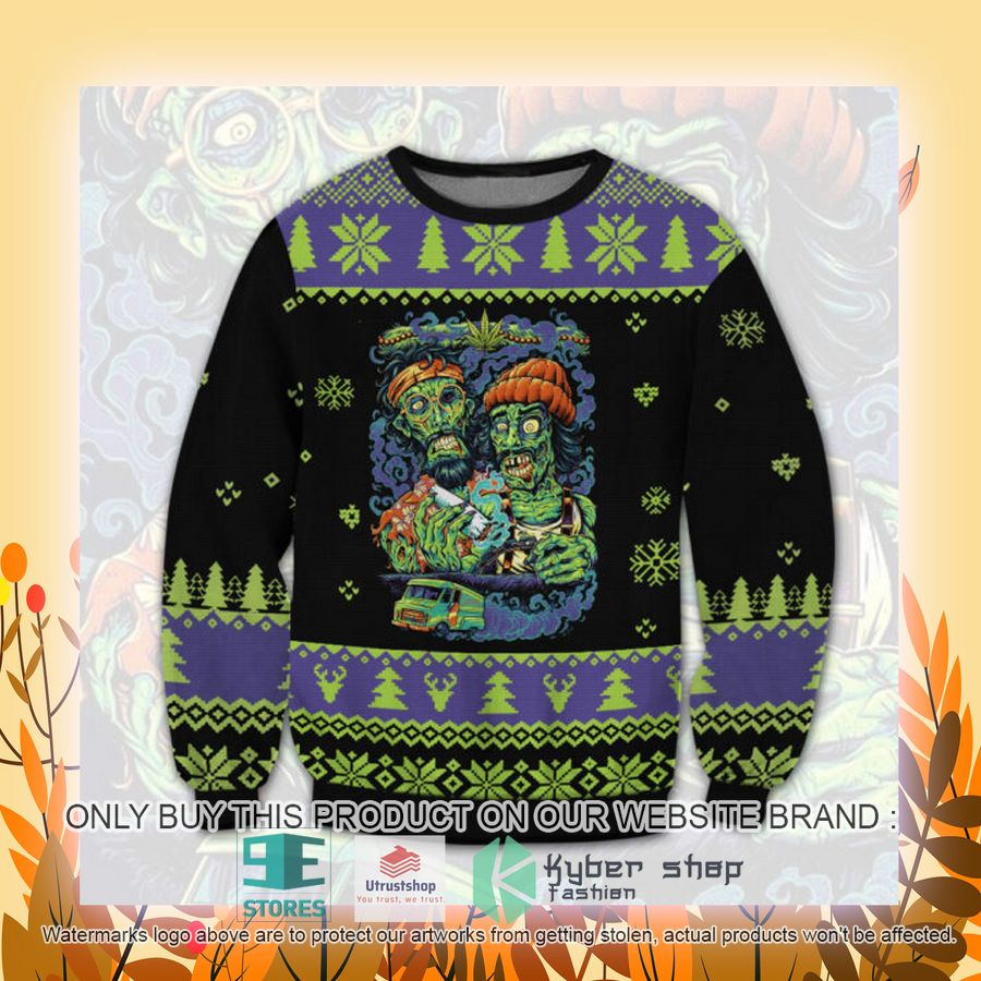 NEW Cheech & Chong Halloween Ugly Sweater 4 cheech chong halloween ugly christmas sweater 4 91531