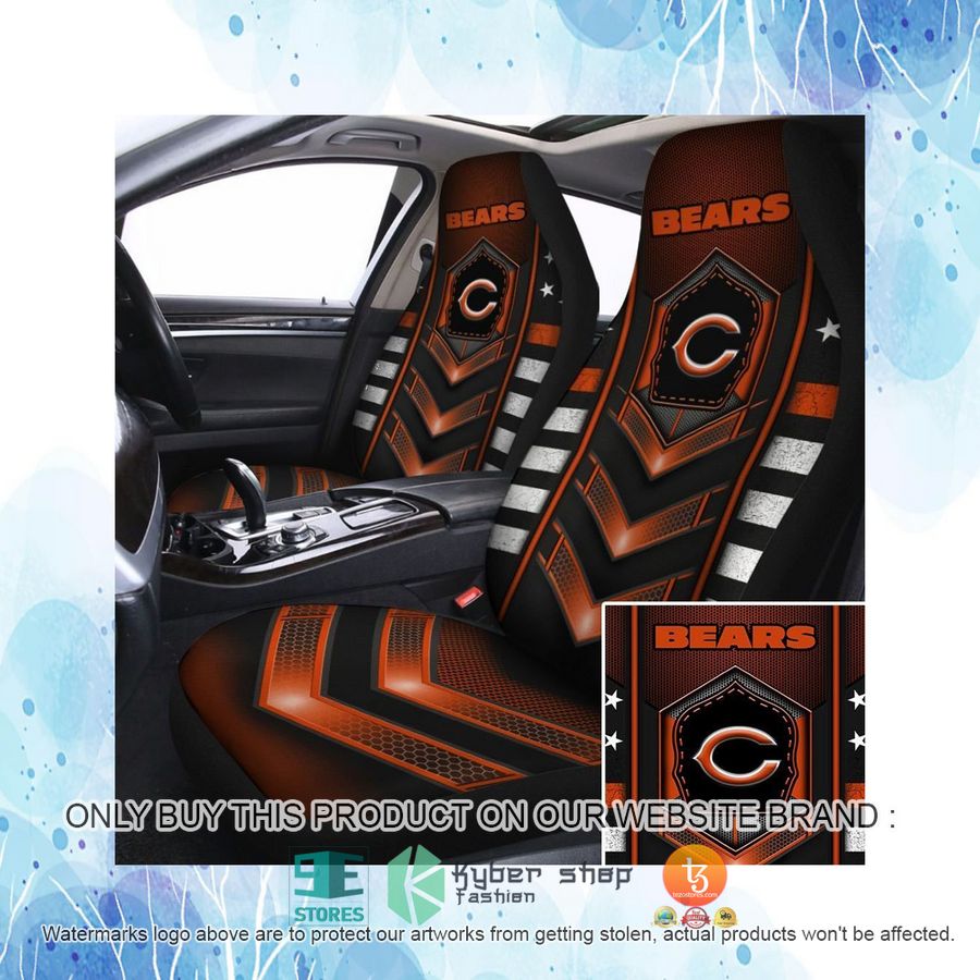 HOT Chicago Bears Orange Black Car Seat Covers 4 chicago bears orange black car seat covers 4 96209