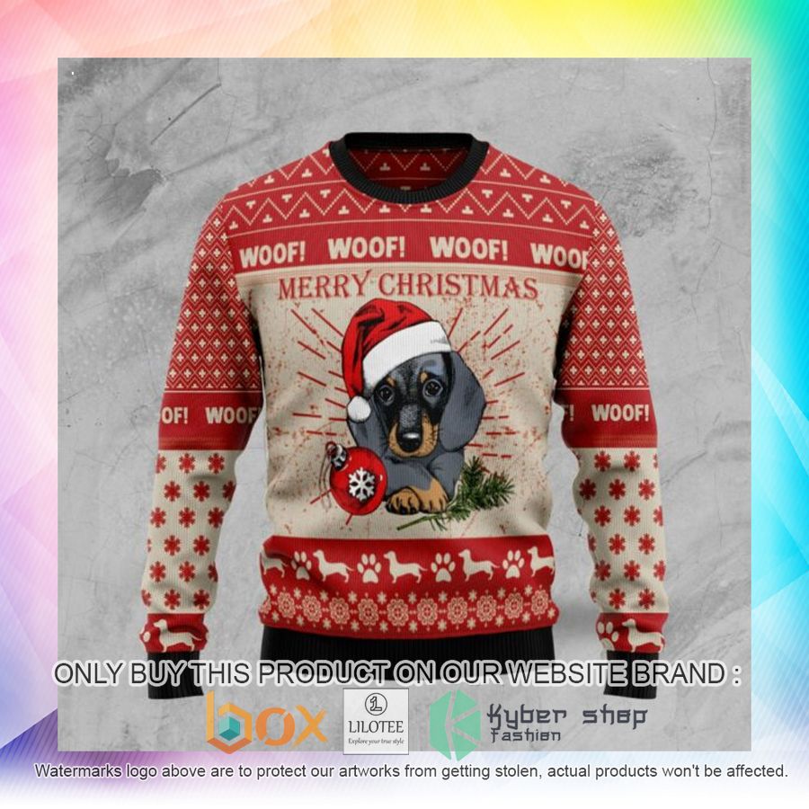 christmas dachshund dog ugly christmas sweatshirt 2 83666