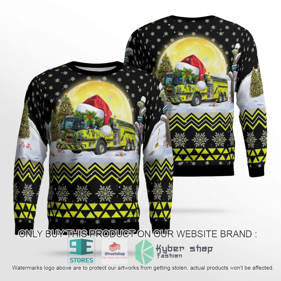 church hill volunteer fire company queen annes county maryland black christmas sweater 1 48975
