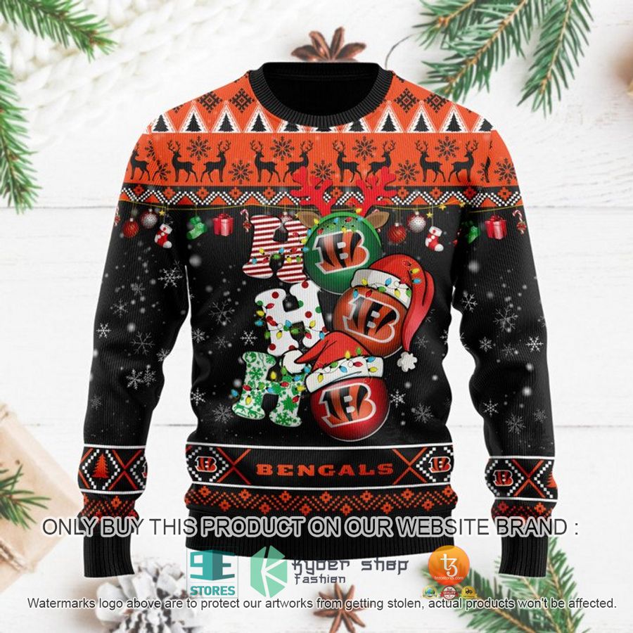 cincinnati bengals christmas decor nfl ugly christmas sweater 1 97642