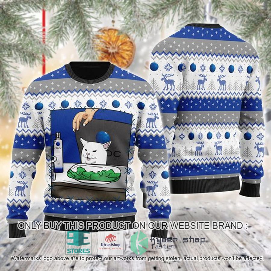 ciroc vodka cat meme ugly christmas sweater 1 6452