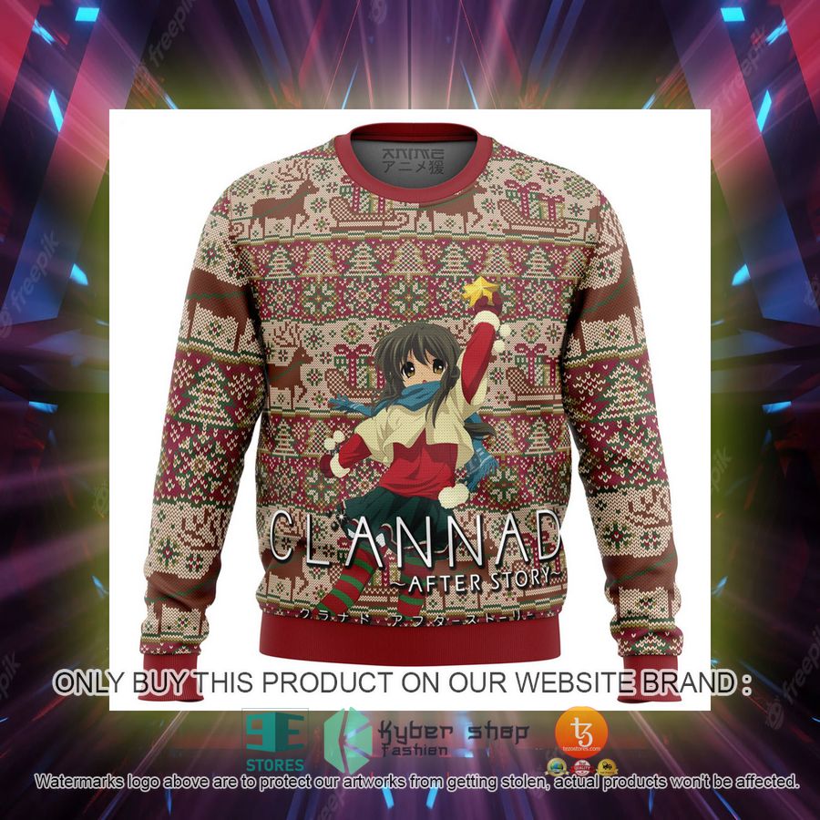 HOT Clannad Alt Ugly Christmas Sweater 2 clannad alt knitted wool sweater 2 62736