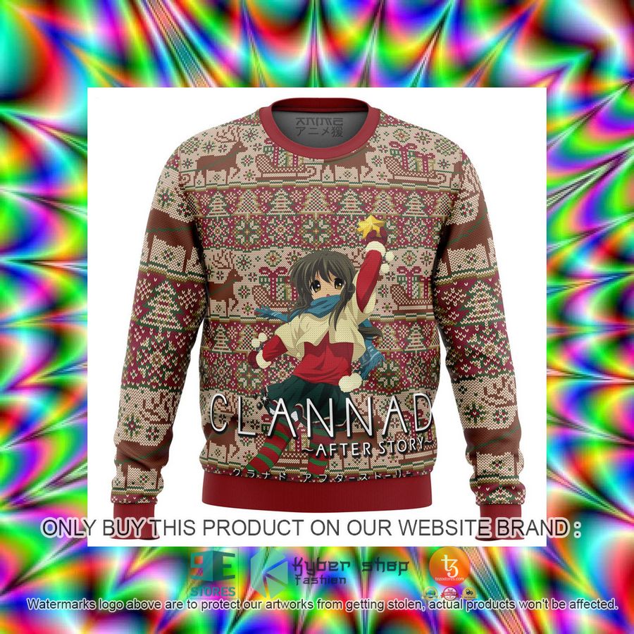 HOT Clannad Alt Ugly Christmas Sweater 3 clannad alt knitted wool sweater 3 76738