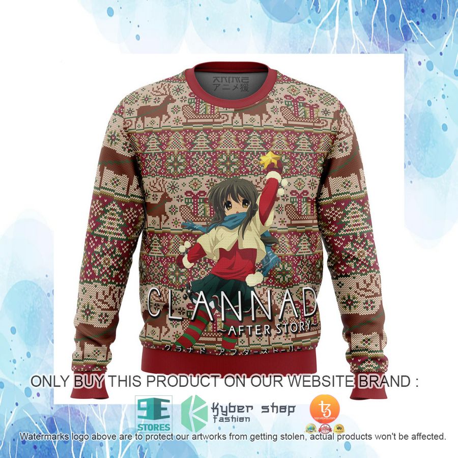 HOT Clannad Alt Ugly Christmas Sweater 4 clannad alt knitted wool sweater 4 34525