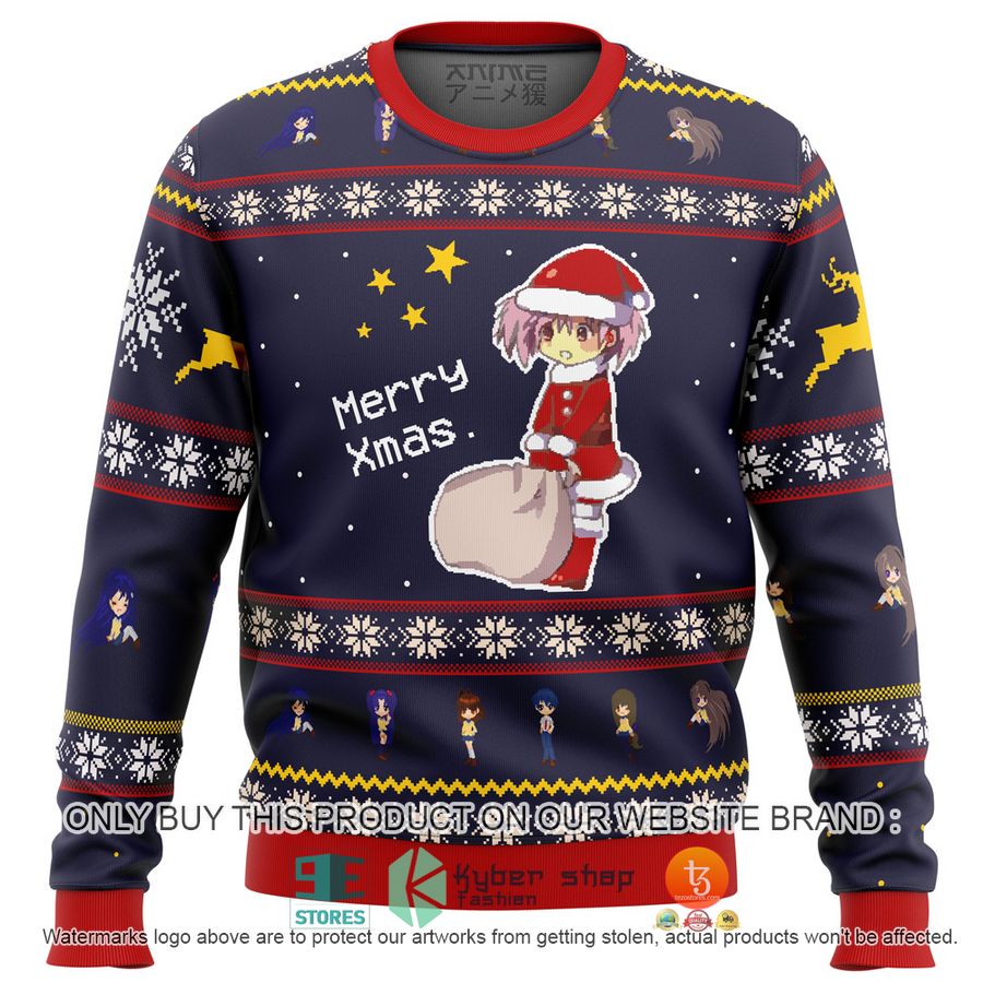 clannad merry xmas knitted wool sweater 1 20269