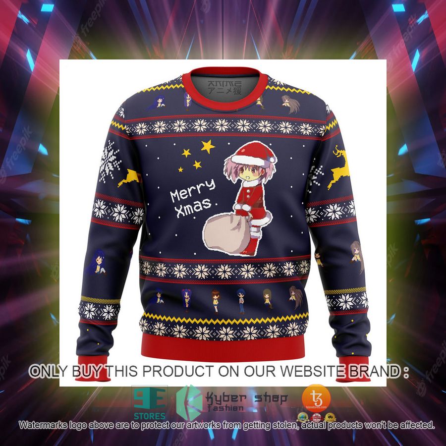 clannad merry xmas knitted wool sweater 2 45250