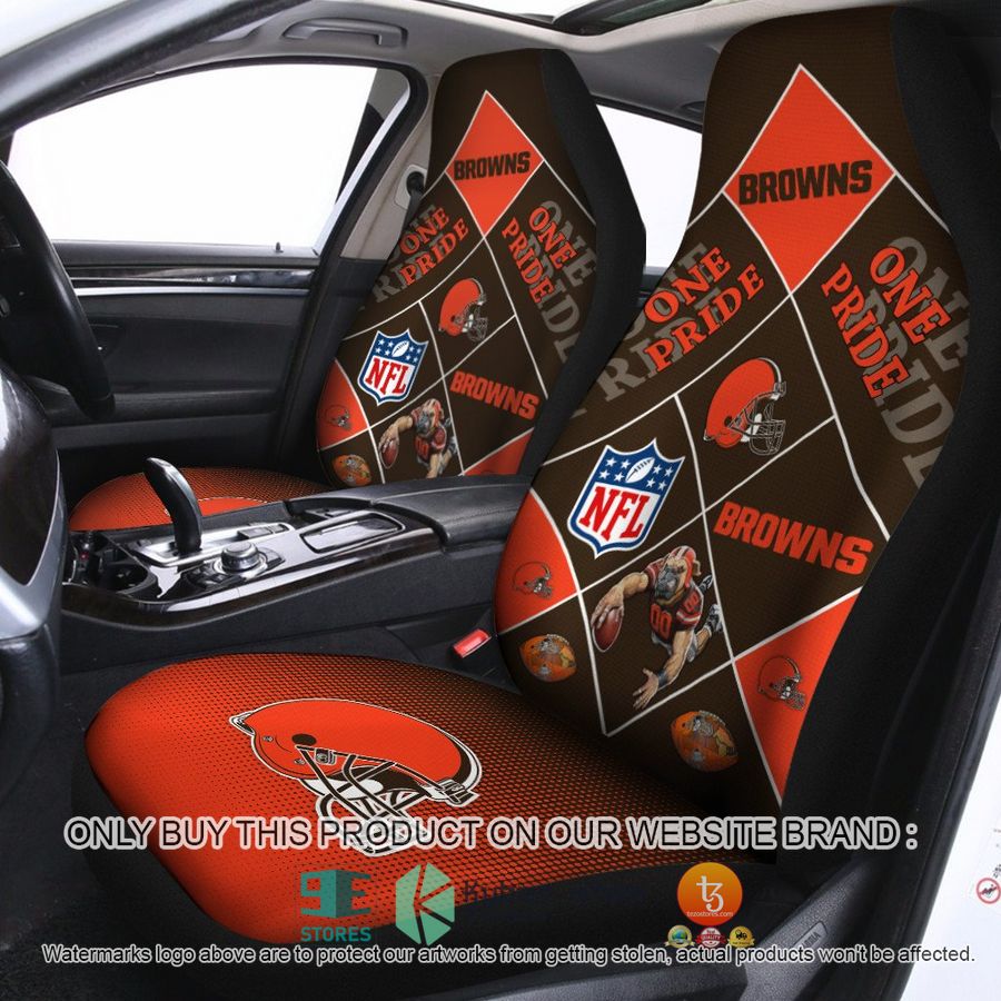 cleveland browns one pride car seat covers 1 80397