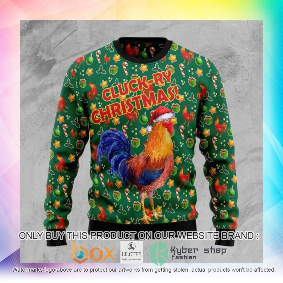 cluck ry christmas ugly christmas sweatshirt 2 20472