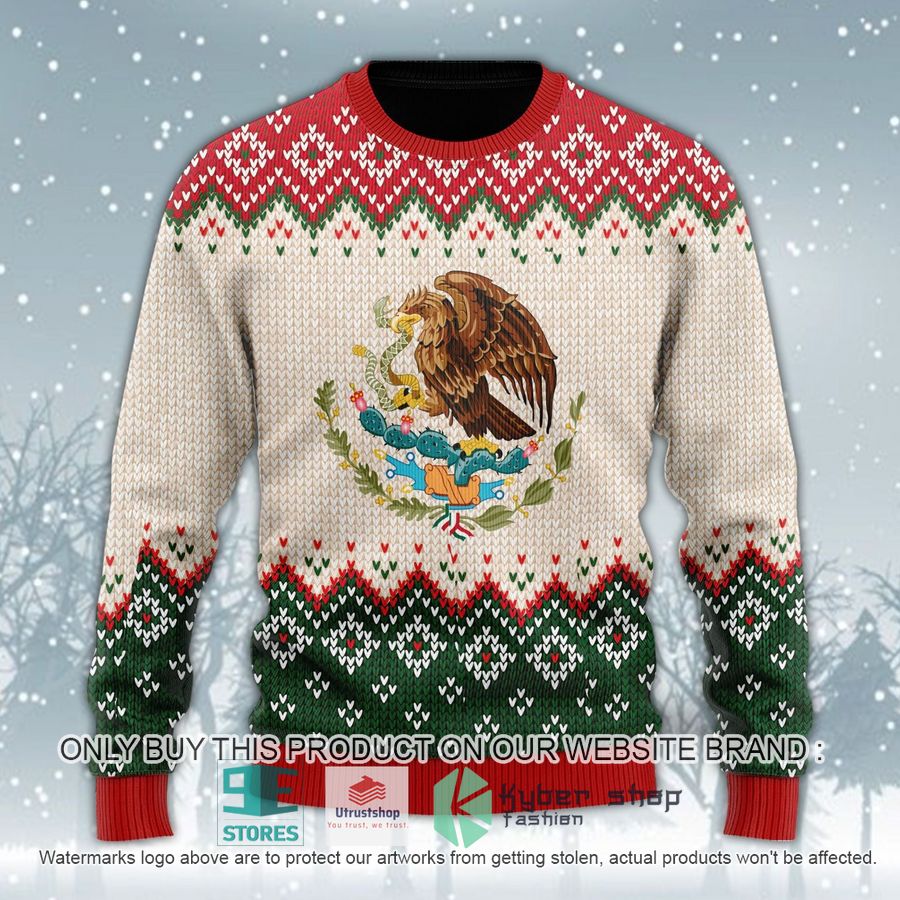 coat of arms of mexico ugly christmas sweater 1 28002