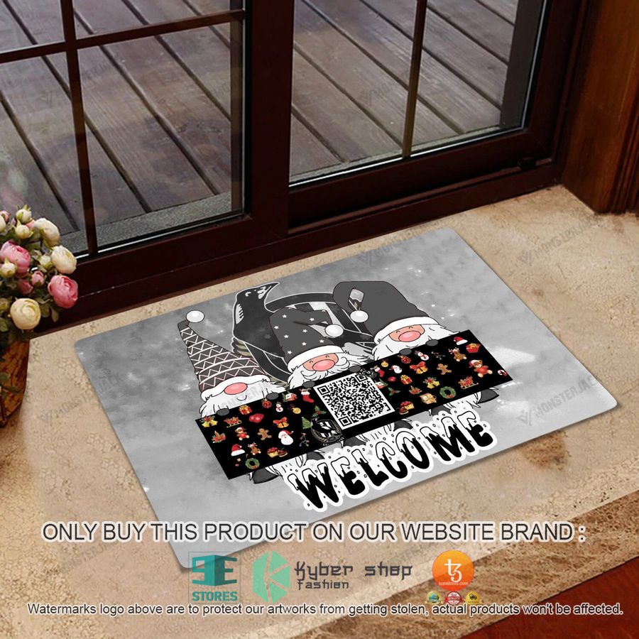 collingwood afl gnomes welcome qr code doormat 1 96517