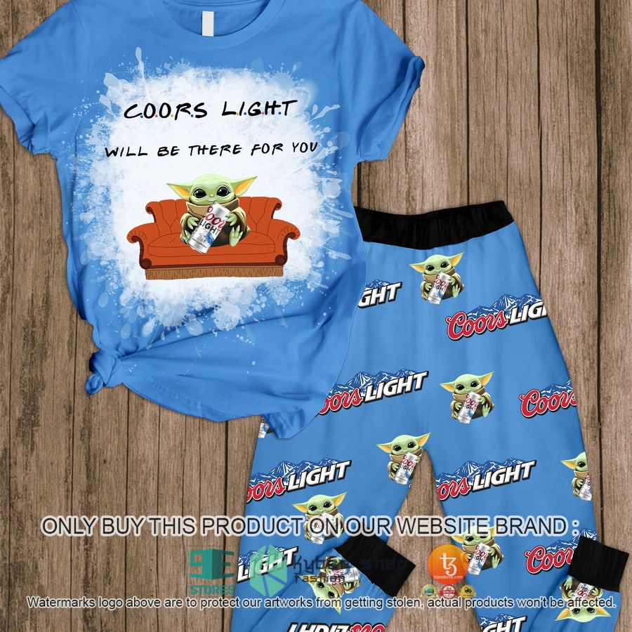 coors light baby yoda will be there for you pajamas set 1 2620