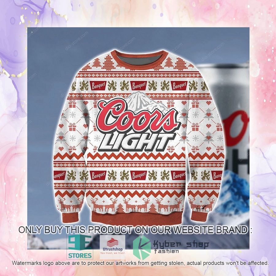 NEW Coors Light Banquet Christmas Ugly Christmas Sweatshirt 2 coors light banquet christmas ugly christmas sweater 2 47688