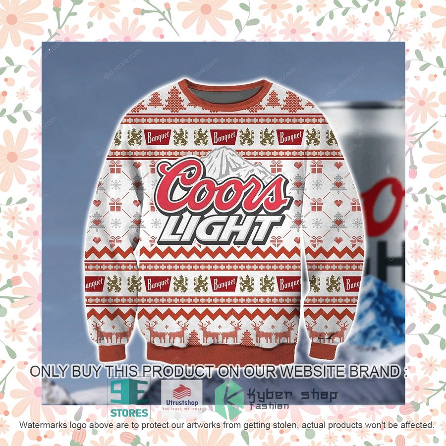 NEW Coors Light Banquet Christmas Ugly Christmas Sweatshirt 4 coors light banquet christmas ugly christmas sweater 4 54325